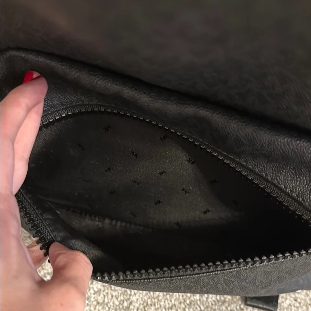 Michael Kors Black Backpack Sleek Minimalist Design - Picture 3 of 6